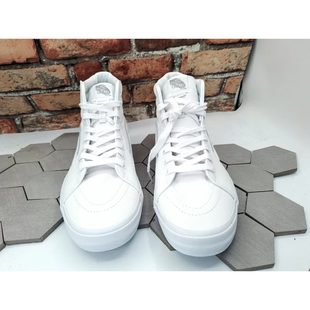 Rare VANS BMX SK8 Hi Sneaker PopCush Perris Benegas Men Sz 11.5‎ Tru White Skate